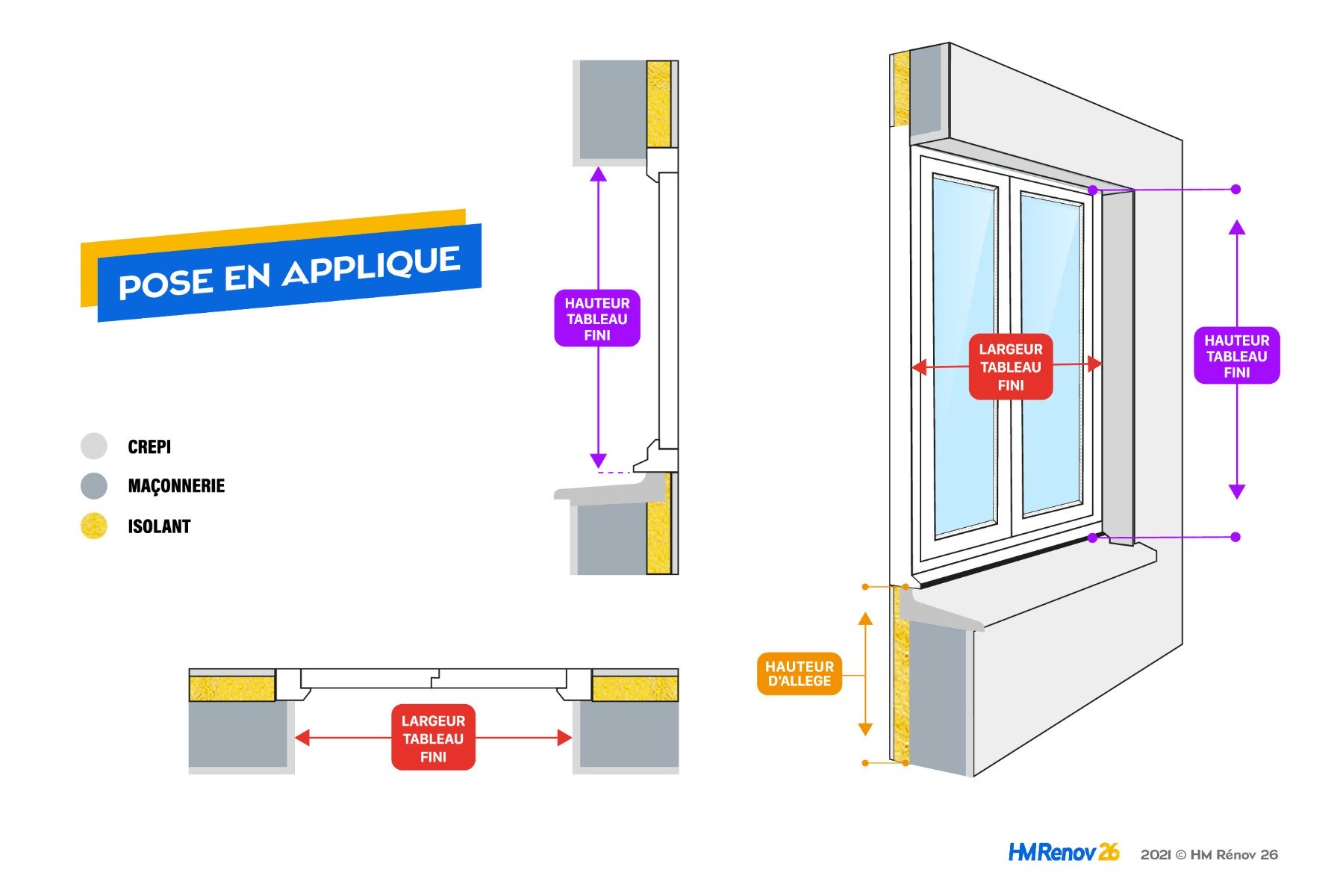 Porte de service ALU sur mesure entièrement vitrée