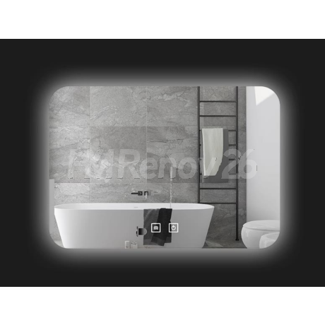 Miroir LED Salle De Bain Rectangle 60x80 Cm – Lumière Réglable, Antibuée, Verre Trempé, IP44 (blanc Chaud/naturel/froid)