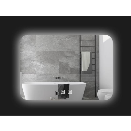 Miroir rétroéclairage LED, anti buée, rectangle / Diam. 60x80cm