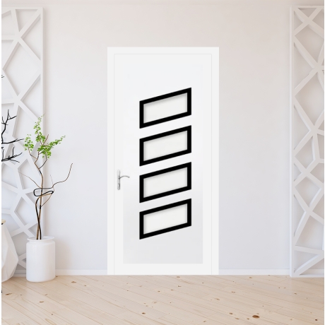 Porte d'entrée PVC sur mesure modèle D-7010